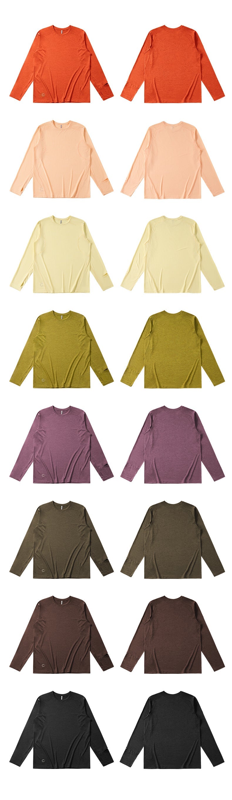 Men's Quick Dry Long Sleeve T-Shirt Sports Running Tee Summer Breathable Lightweight Fitness Gym Workout Top Activewear