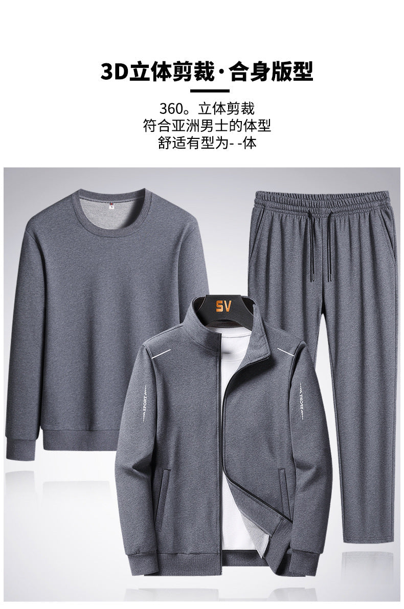 Men Tracksuits 3 Pieces Mens Hoodies and Sweatpants Set Spring and Autumn Tracksuit Unisex Jogging Suit Fashion Brand Mens 8XL