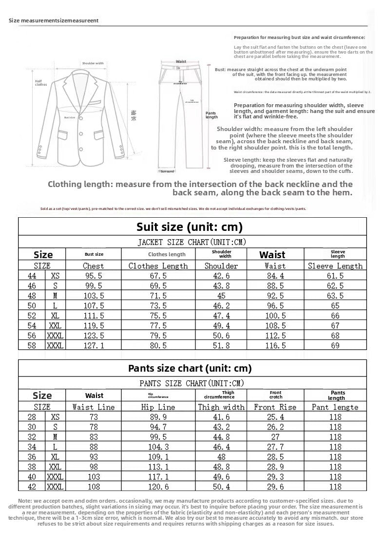 2025 New Large-Sized Jacquard Men's Suit for Wedding Dress, Groom's Suit Set, Host's Performance Costume