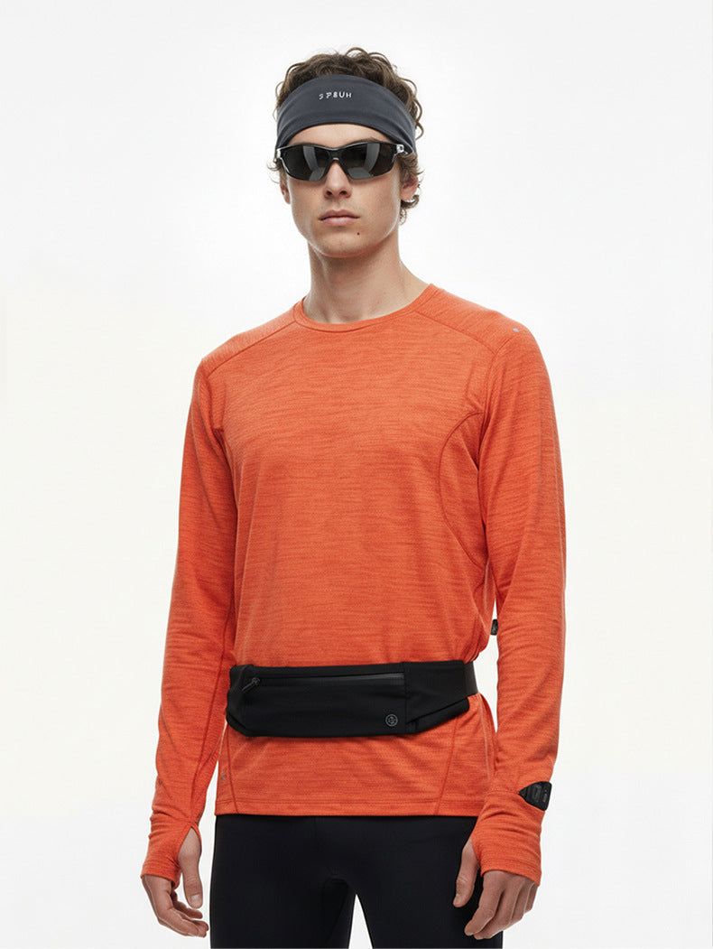 Men's Quick Dry Long Sleeve T-Shirt Sports Running Tee Summer Breathable Lightweight Fitness Gym Workout Top Activewear