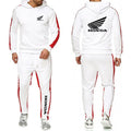 2025 Men Tracksuit Honda motor Wing Printed Hoodie Suits Hooded Sweatshirt+Pants 2 Pieces Men Sets Running Fitness Men Clothing