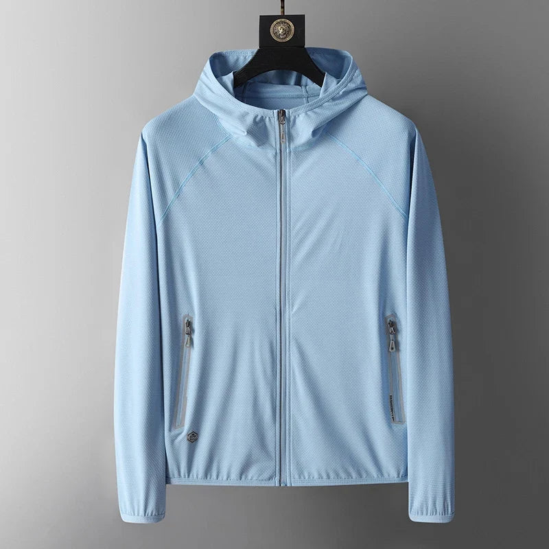 UPF50+ Summer UV Protection Hoodie Unisex Skin Coat Breathable Ice Silk Outdoor Sports Couple's Beach Street Lightweight Jacket