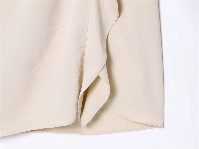 Women's Dress New Pleated Slit Midi Dress Spring Sexy Elegant Women's Long Dress