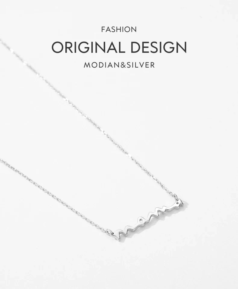 Classic Design 925 Sterling Silver Letter Mama Pendant Necklace For Women Mom Mama Mother's Day birthday Christmas Gift