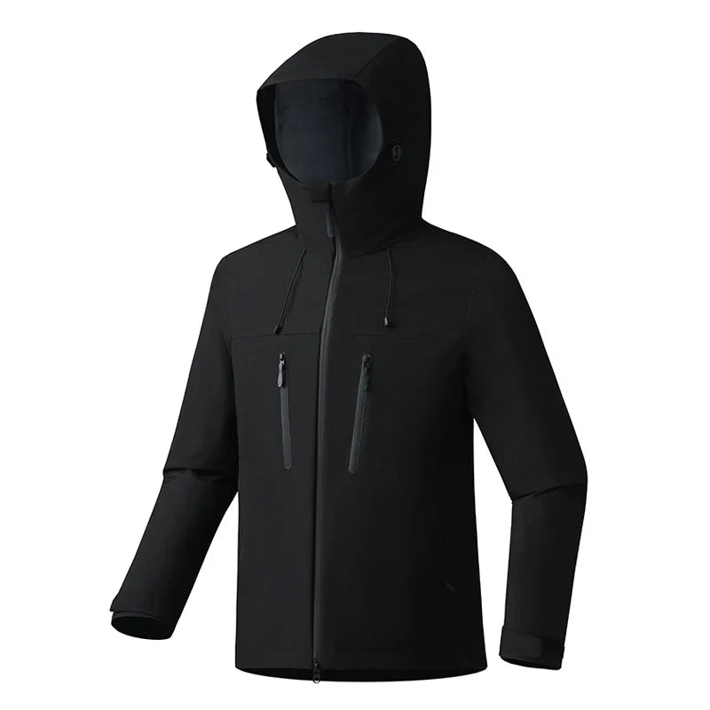Unisex Waterproof Windbreaker Jacket - Single-Layer Raincoat for Hiking, Camping - Certified Moderate Rain Protection