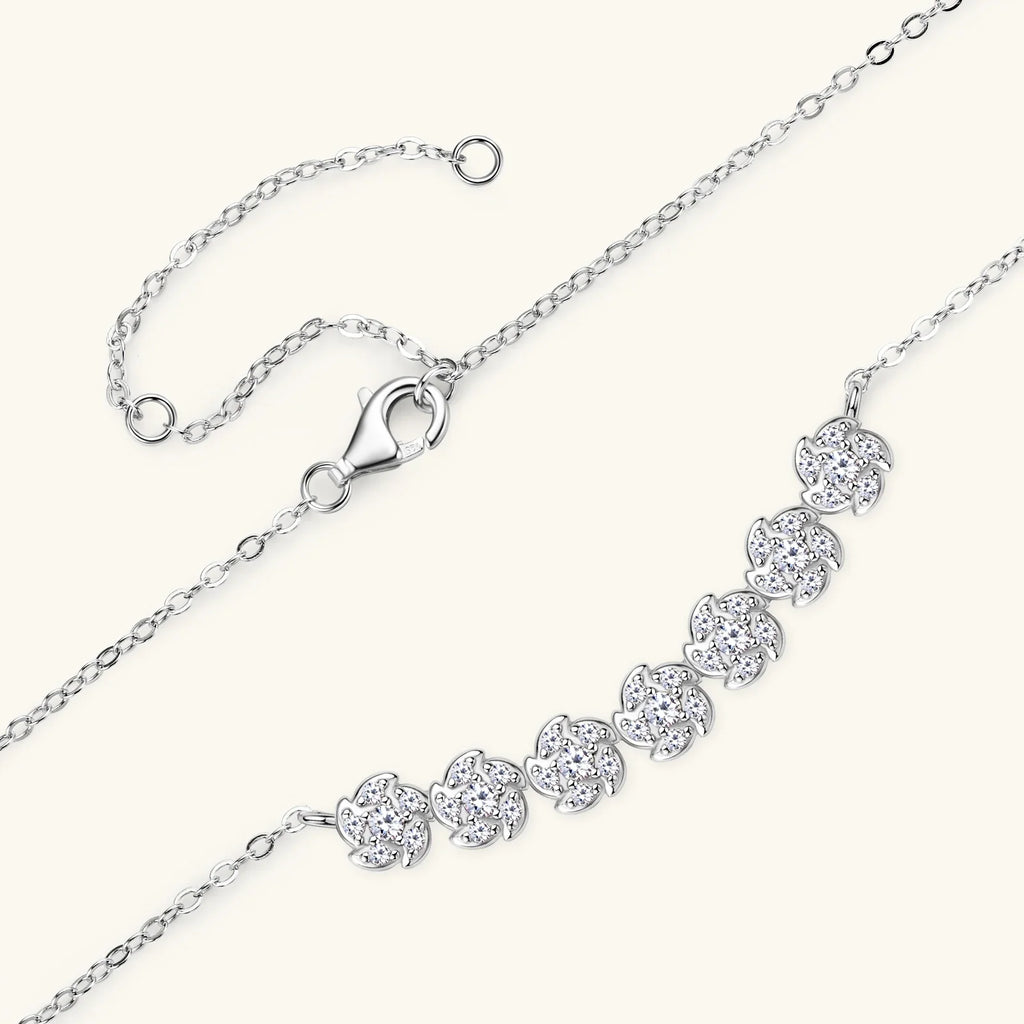 Moissanite Diamond Necklaces for Women, Dainty 14k Gold/925 Sterling Silver Choker Necklace Gold Plated Jewelry Trendy Gift