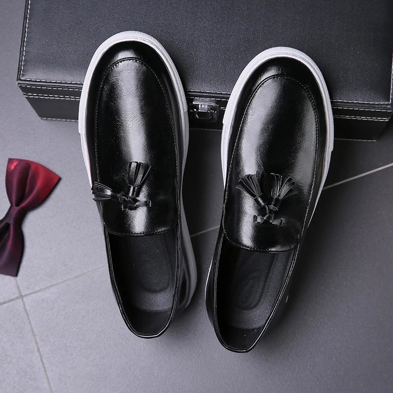 Zapatos De Hombre Loafers Men's Tassel Slip-On Comfortable Men Leather Shoes Casual Shoes Fashion Oxford Shoes Large Size 38-47
