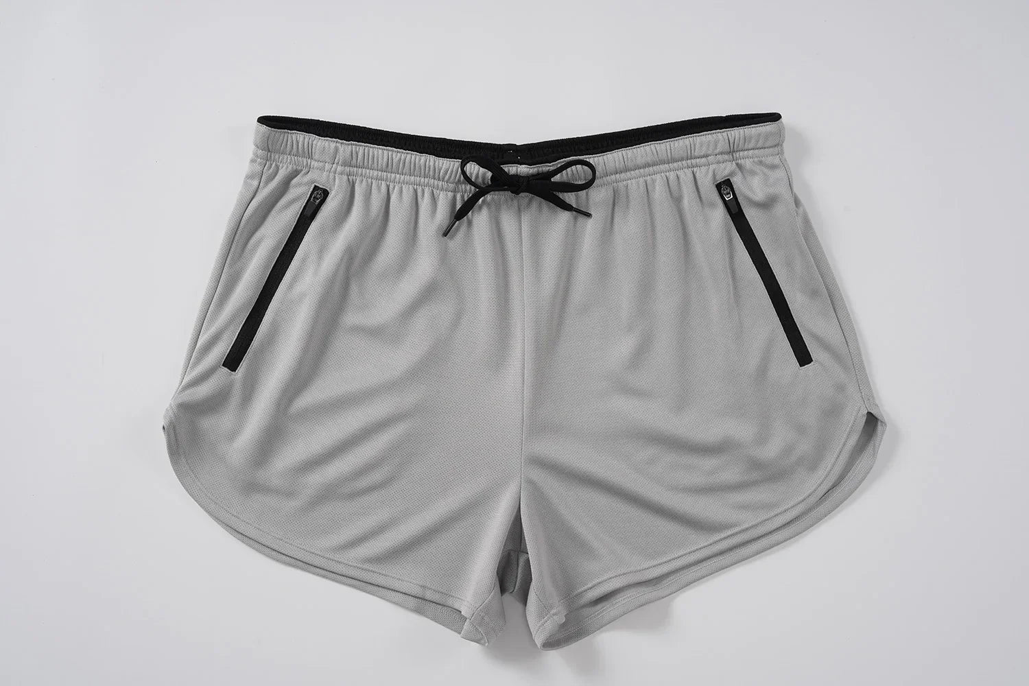Men's Mesh Running 3" Shorts Quick Dry Lightweight Athletic Workout Gym Shorts Zipper Pockets Shorts Outdoor Fitness