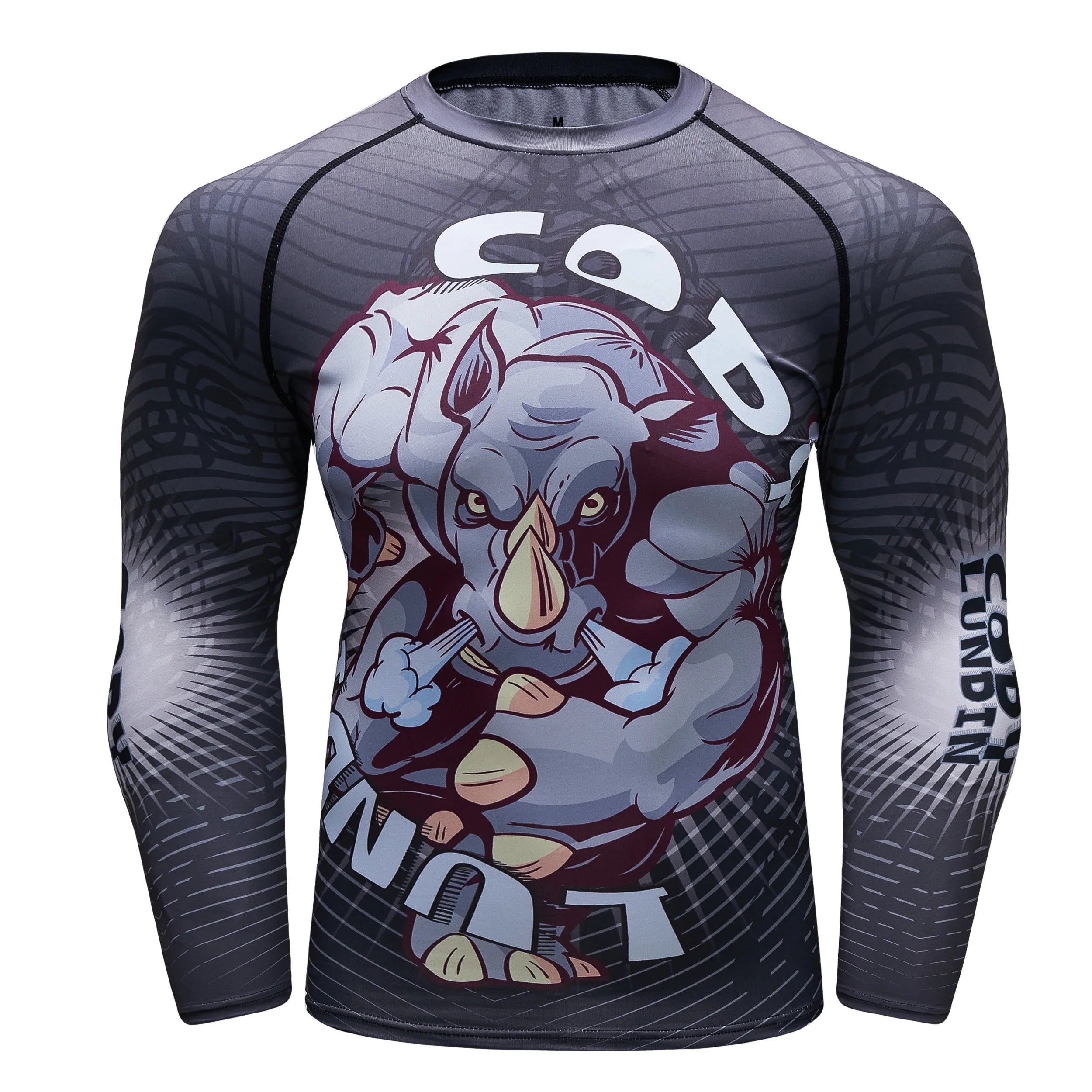 Men's Jiu Jitsu Kimono Rashguard MMA T-shirt Animal Print Compression Shirts Sport Tops Bjj Kickboxing Muay Thai Sport Boxing