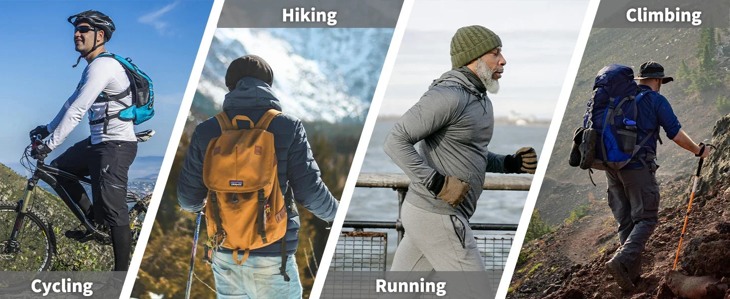Men's Cycling Jacket Winter Thermal Long Sleeve Fleece MTB Jacket Bicycle Top Bike Clothing with 3 Rear Pockets 0℃-15℃