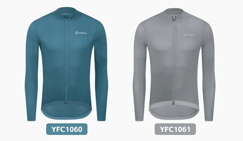 Men Windproof Waterproof Long Sleeve Cycling Jacket YKK Double Zipper Breathable MTB Bike Clothing Tops Pro Team Jersey