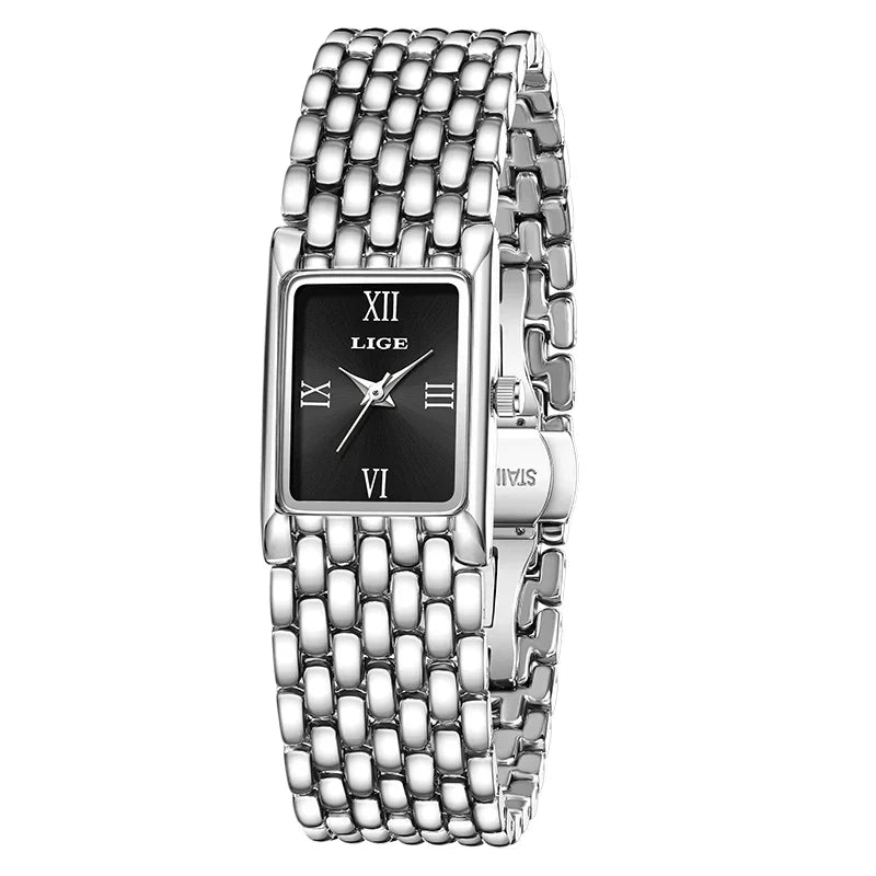2025 New Gold Women's Watch Luxury Quartz Watch Stainless Steel Bracelet Retro Fashion 30M Waterproof Watch for Women reloj