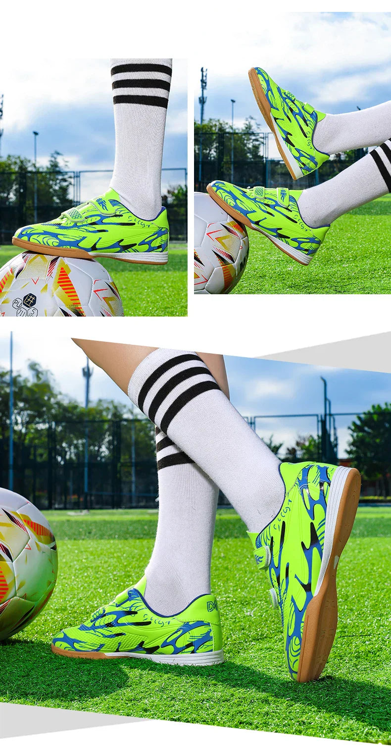Professional Soccer Shoes Kids Long Spikes FG Football Boots Outdoor Grass Cleats Turf Football Shoes Boys Training Soccer Boots