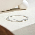 Fashion Wave Shape Bangle s925 Silver Moissanite Bracelets Women Semi Eternal Rondelle Bracelet Party Fine Jewelry Gift