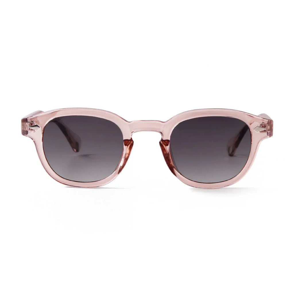 Fashion Transparent Blue Round Sunglasses Women Men 2024 Retro Rivet Tortoise Small Square Sun Glasses UV400 Lunettes De Soleil