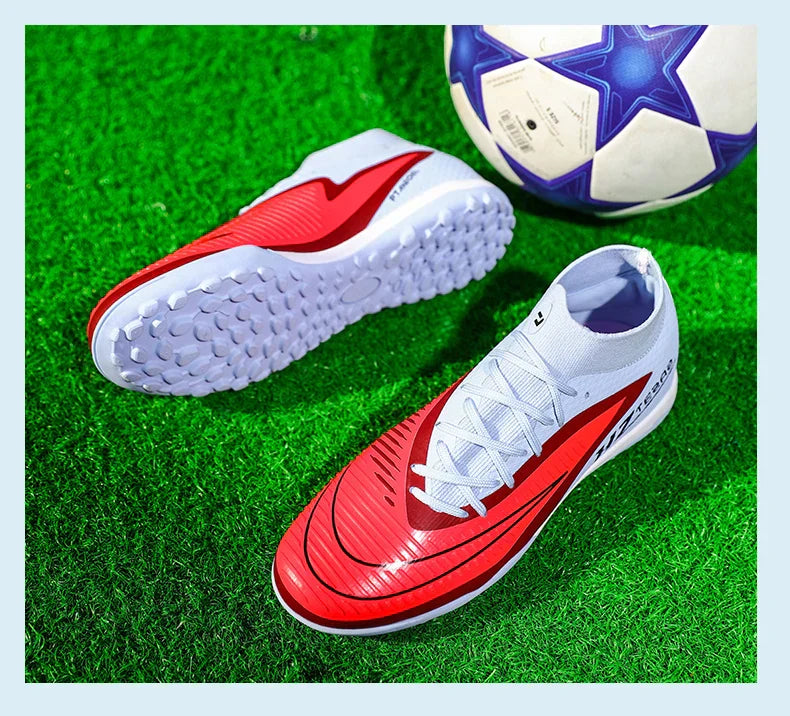 New Men Soccer Shoes Sport Outdoor Football Boots Training Boys Breathable Cleats Adult Long Spikes Non Slip Match Comfortable