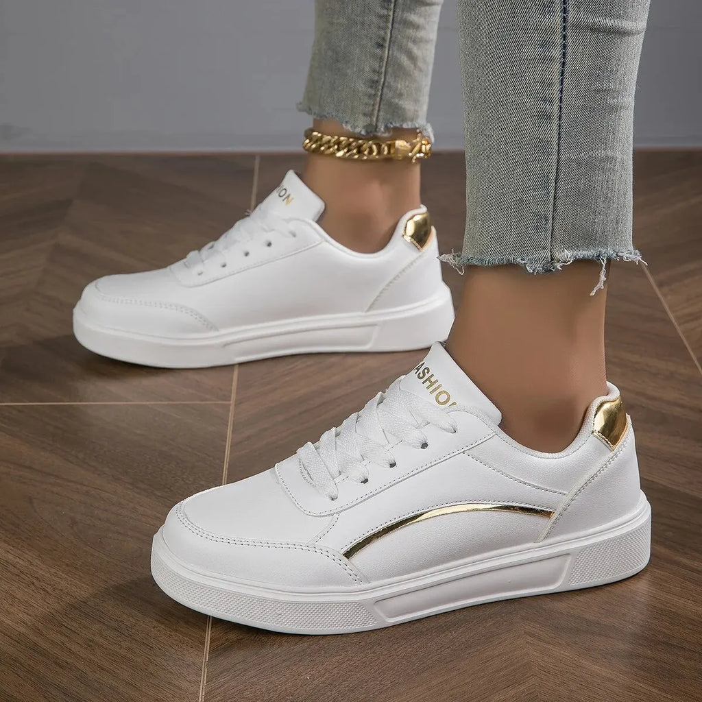 Women Casual Sneakers Leather Platform Sneakers for Women Classics Comfort Skateboarding Shoes Non-Slip