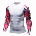 Men Long Sleeve Compression Athletic Workout Shirt Water Sports UPF 50+ Rash Guard High Quality Jiu Jitsu Gi BJJ Top
