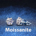 2ct 8mm Moissanite Earrings for Women Lab Grown Diamond Ear Studs 925 Sterling Silver Fine Jewelry Gift