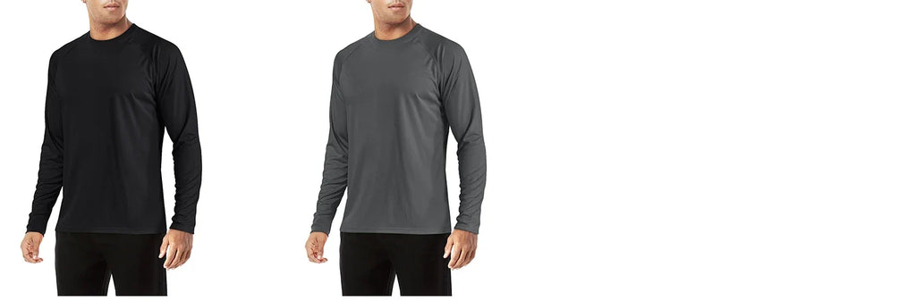 Men's Sun Protection T-shirts Summer UPF 50+ Long Sleeve Performance Quick Dry Breathable Hiking Fish T-shirts UV-Proof
