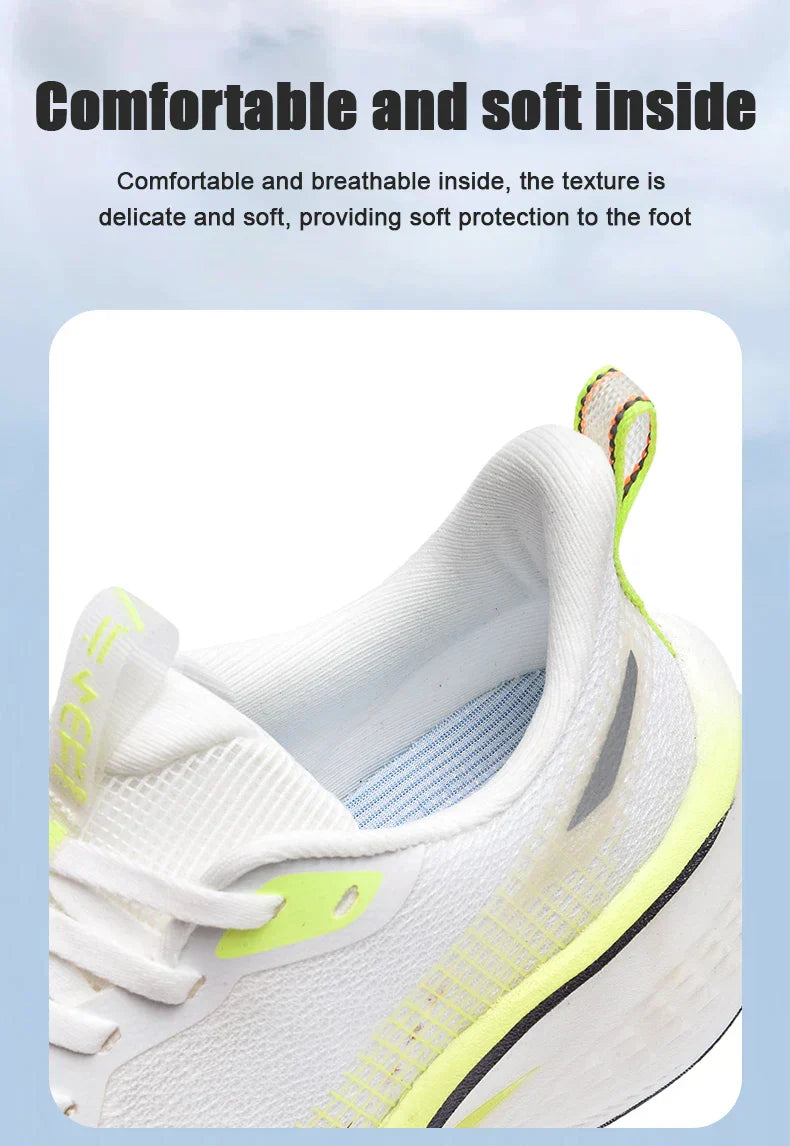 Fashion men's and women's sports running shoes casual breathable mesh surface carbon plate support wear-resistant rubber outsole