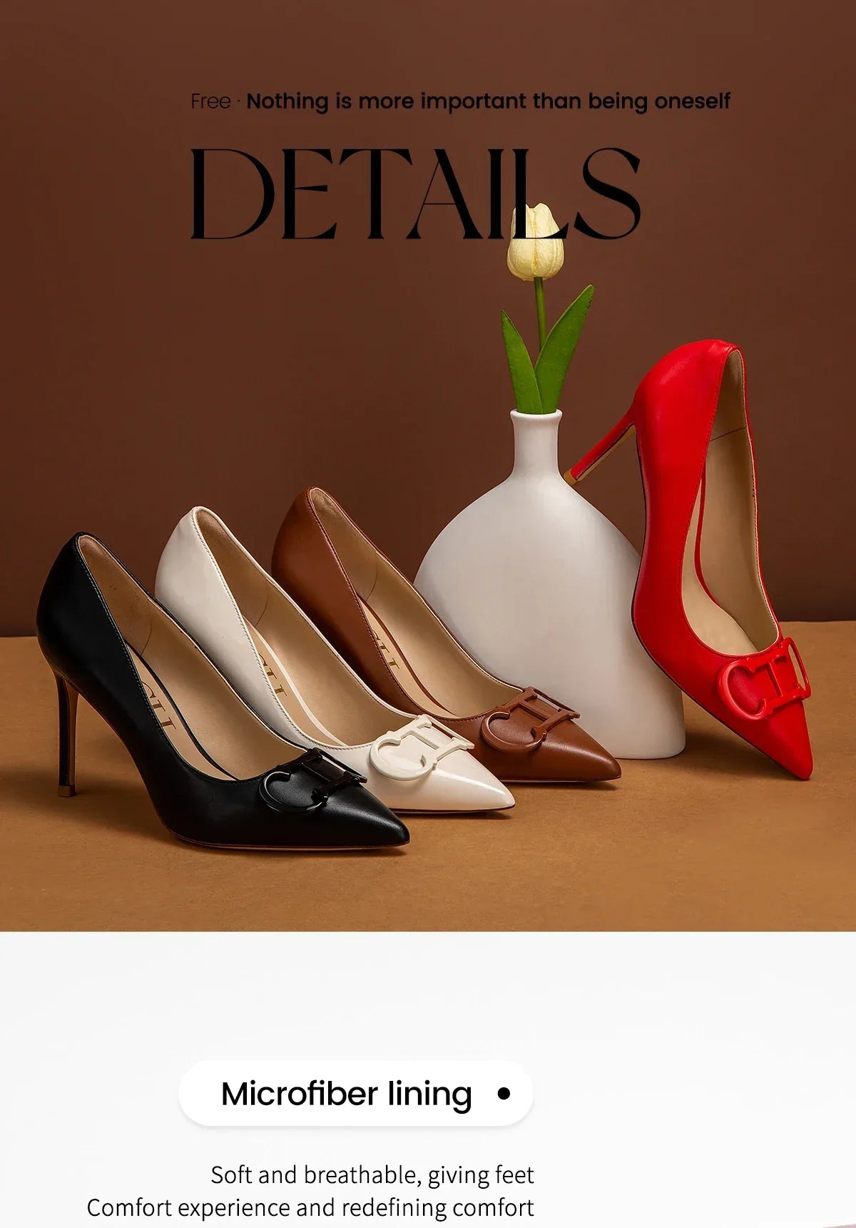 Women's High Heels New Pointed Metal Buckle Party Carnival Women's Shoes 9cm