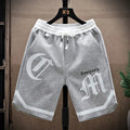 2025 Summer Men's Running Shorts Casual Jogging Sport Short Pants patchwork Print Drawstring Loose Dry Gym Sports Shorts