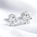 Certified 0.2-2ct D Color Moissanite Stud Earrings for Women White Gold 925 Sterling Silver Brilliant Lab Diamond Earring