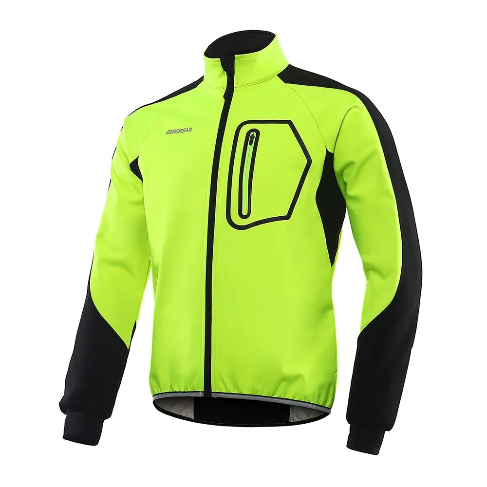 Winter Men's Cycling Jacket Bicycle Softshell Fleece Thermal Motorcycle Windbreaker Raincoats Bike Outdoor Sport BG011