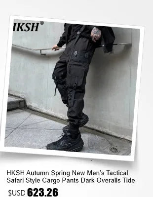 Autumn Winter New Men's Tide Original Design Techwear High Street Fashion Trend Vintage Jacket Chic Casual Coats Ins HK6132