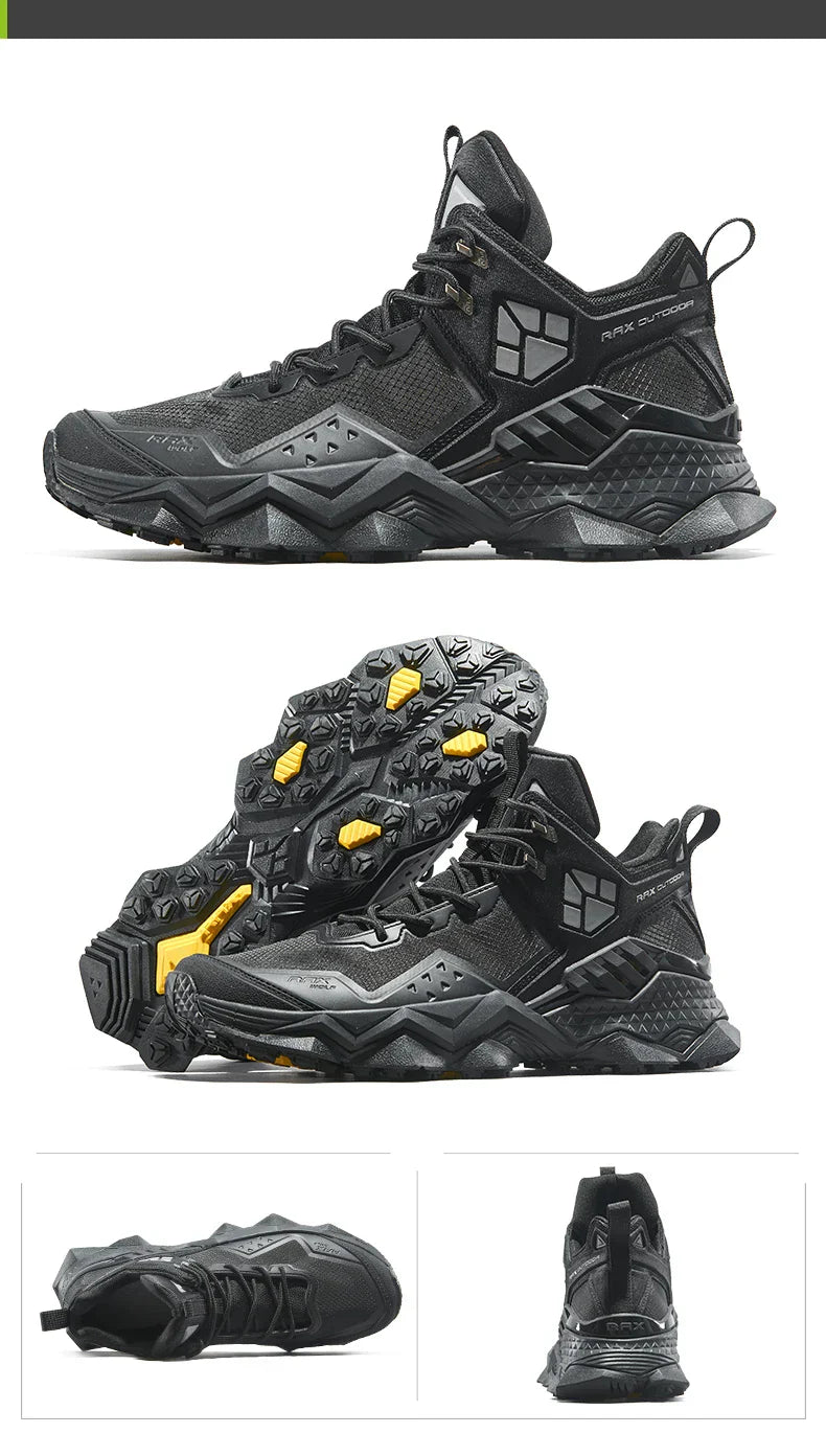 Men  Waterproof Hiking Shoes Breathable Hiking Boots Outdoor Trekking Boots Sports Sneakers Tactical Shoes
