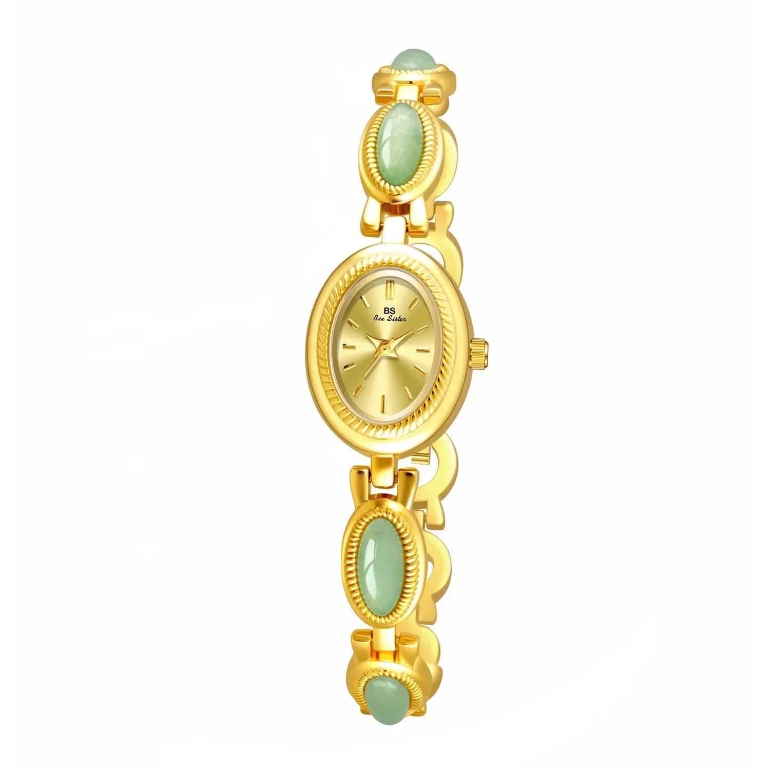 Women's Watch Ladies Bracelet Luxury Brand Waterproof Retro Natural Dongling Stone Hotan Jade Advanced Chain Watches Gift