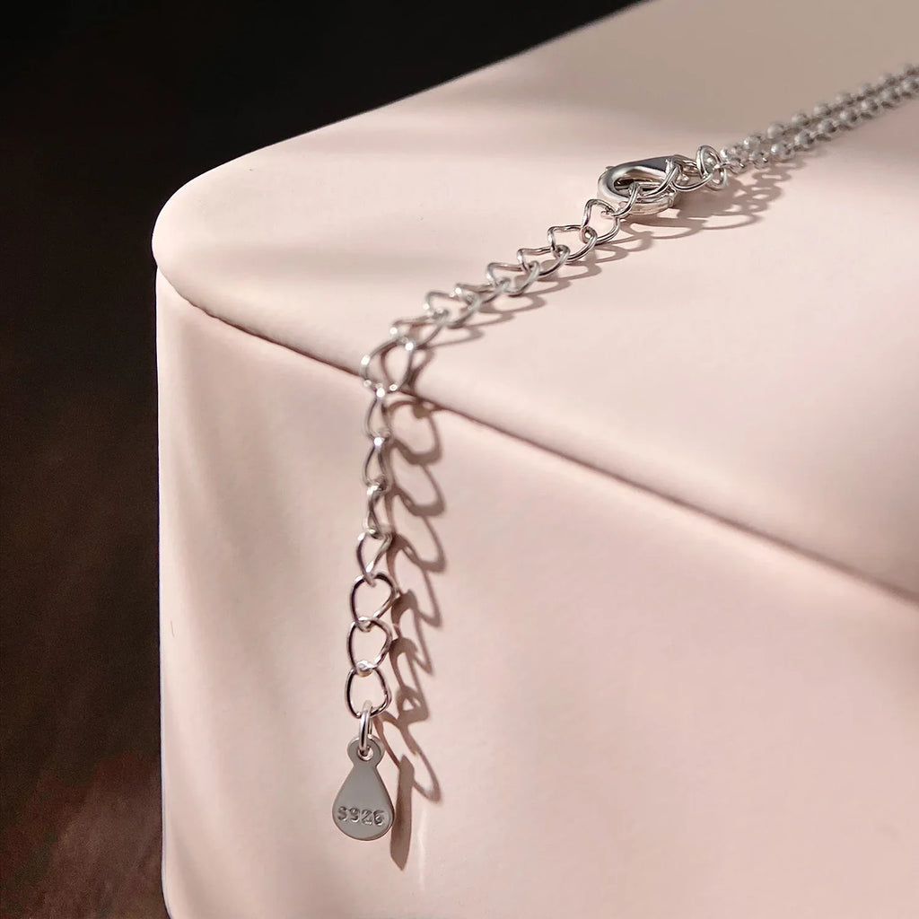 2mm/3mm D Color Moissanite Tennis Necklace s925 Sterling Silver 18inch Chain, Wedding Necklaces for Women Fine Jewelry