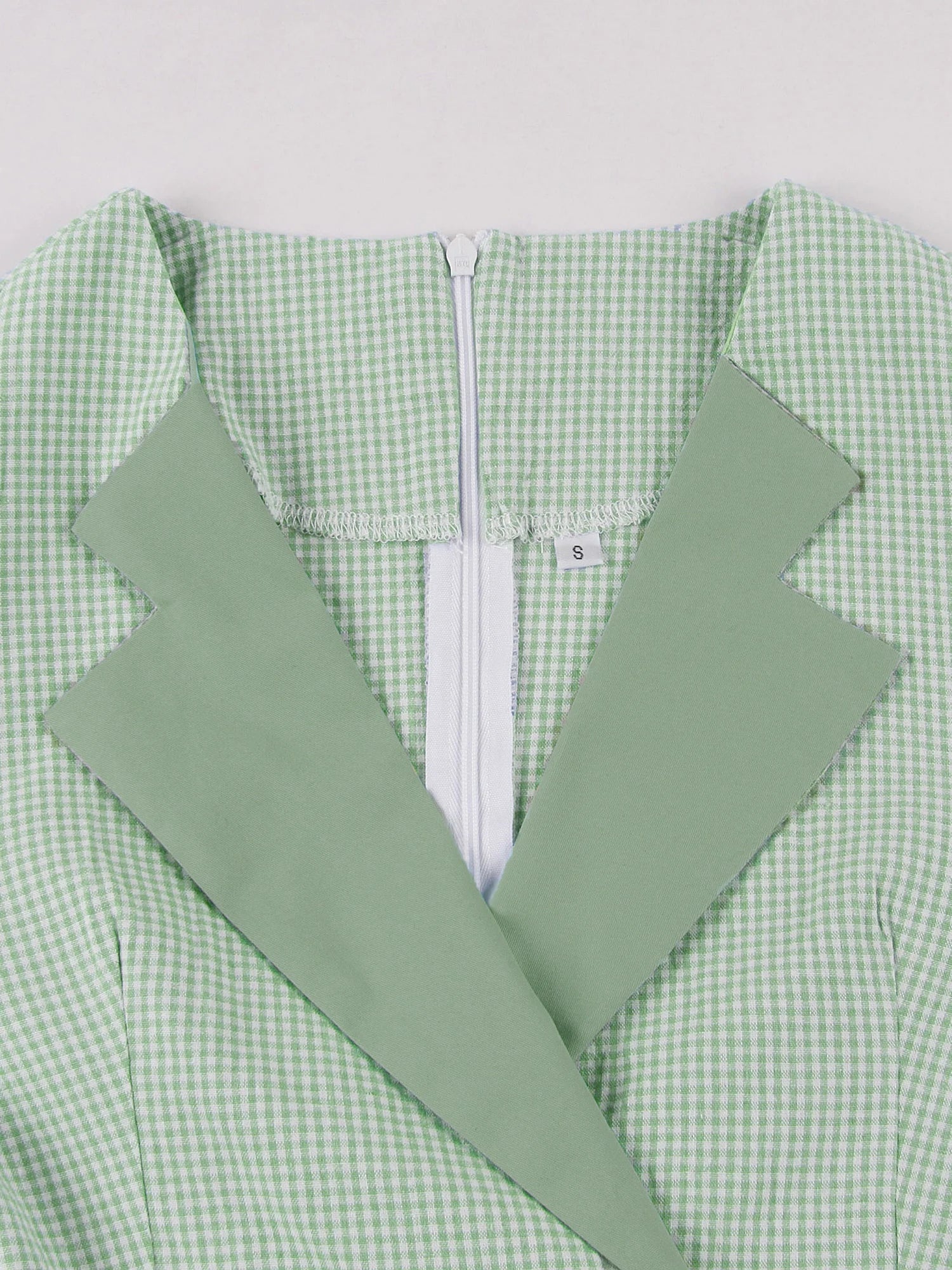 Plaid and Black Elegant Ladies Rockabilly Cotton Dresses Notched Collar 3/4 Sleeve Autumn Winter Women Vintage Dress