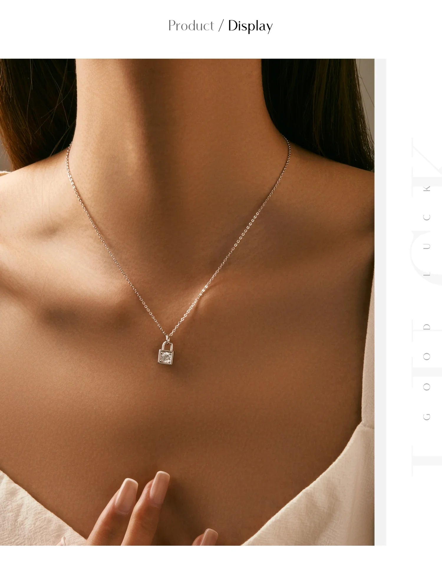 0.5 Carat D Color Moissanite Lock Pendant Necklace For Women 925 Sterling Silver Party Stackable Fine Jewelry With Boxes