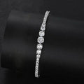 Full Moissanite Tennis Bracelet for Women with Certificate 3-5mm Size Gradient Lab Diamond Bracelets S925 Silver Plated 18K Gold