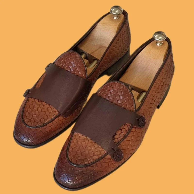 New Brown Loafers for Men Black Business Pu Leather Knit Mens Dress Shoes Handmade Free Shipping Size 38-48 Mocasines