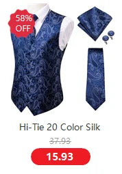 Green Mint Purple Mens Silk Vest Tie Jacquard Autumn Spring Suit Waistcoat Jacket Necktie Hanky Cufflinks for Men Wedding