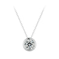 White Gold Plated Moissanite Necklace for Women, 925 Silver Pear/Round Solitaire Moissanite Pendant Valentines Day Gift