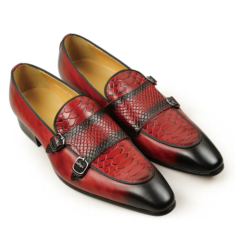 New Summer Pointed Toe Crocodile Print Loafers Leather Shoes for Men's Classic Casual Fashion Wedding Luxury Leather Shoes Gift