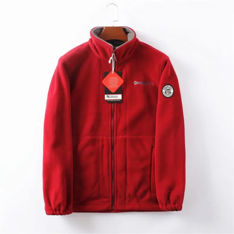 Thickened Double - Sided Polar Fleece Jacket for Men | Autumn/Winter Warm Casual Loose Fit Big Size Coat