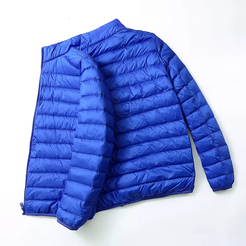 Autumn and Winter Fashion Ultra Light Duck Down Hooded Down Jacket Men's White Duck Down Feather Warm Coat Men's Street Clothing