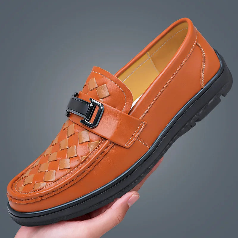 Soft Sole Loafers Shoes for Man Summer Autumn New Designer Leather Shoes Male Fashion Business Casual Luxury Shoe Man