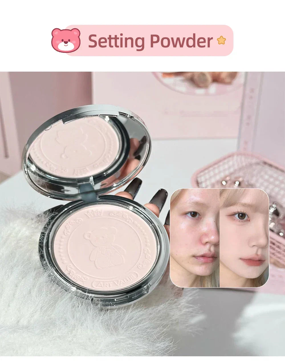 7PCs Multipurpose Makeup Sets Include 3 Matte Lip Mud,1 Pressed Powder,1 Blush,1 Eyes Palette And Necklace Cosmetics