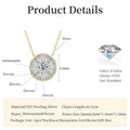 Certified 5mm Moissanite Diamond Necklace Niche Light Luxury Round Shape Pendant Necklace for Women ExquisiteBirthday Gift