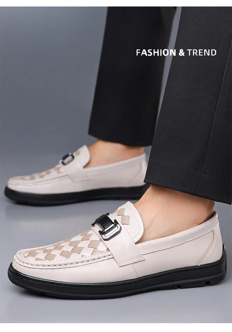 Soft Sole Loafers Shoes for Man Summer Autumn New Designer Leather Shoes Male Fashion Business Casual Luxury Shoe Man