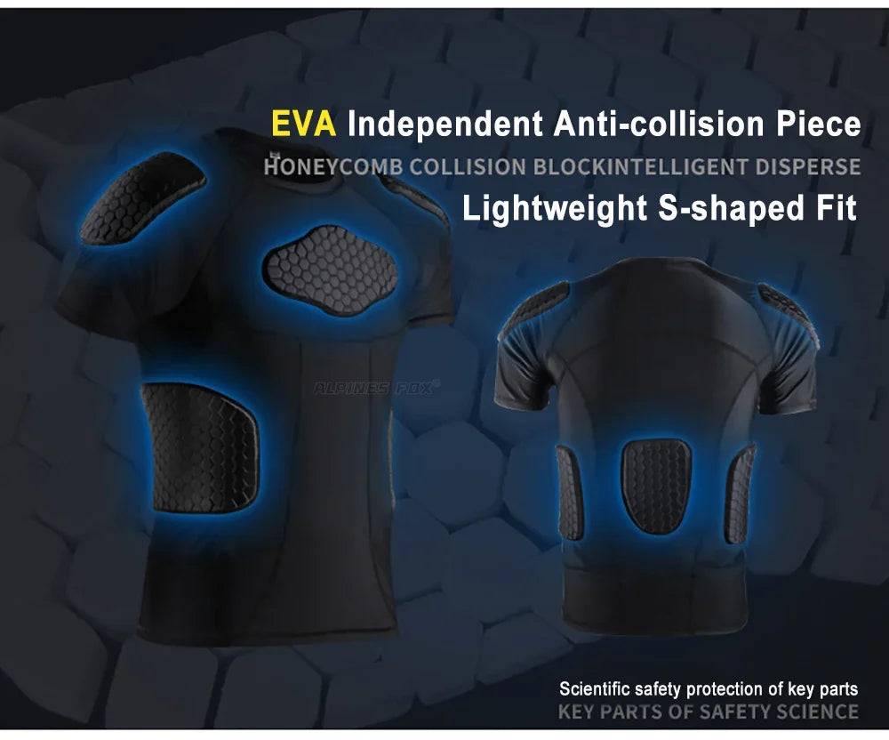 Motorcycle Full Body Armor Jacket Protective Moto Underwear Anti-collision Motorbike Riding Clothes Honeycomb Pad Motocross Tops