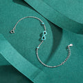 Romantic Infinite Love Bracelet 925 Sterling Silver Vintage Natural Turquoise Chain Bracelets For Women Wedding Jewelry