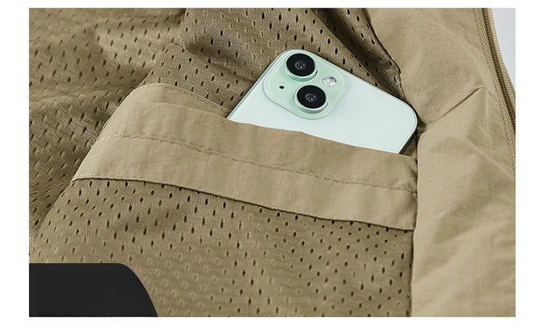 Autumn Breathable New Men's Jackets Outdoor Sports Loose Korean Casual Coat Man Stand Up Collar Classic Solid Color Windbreaker