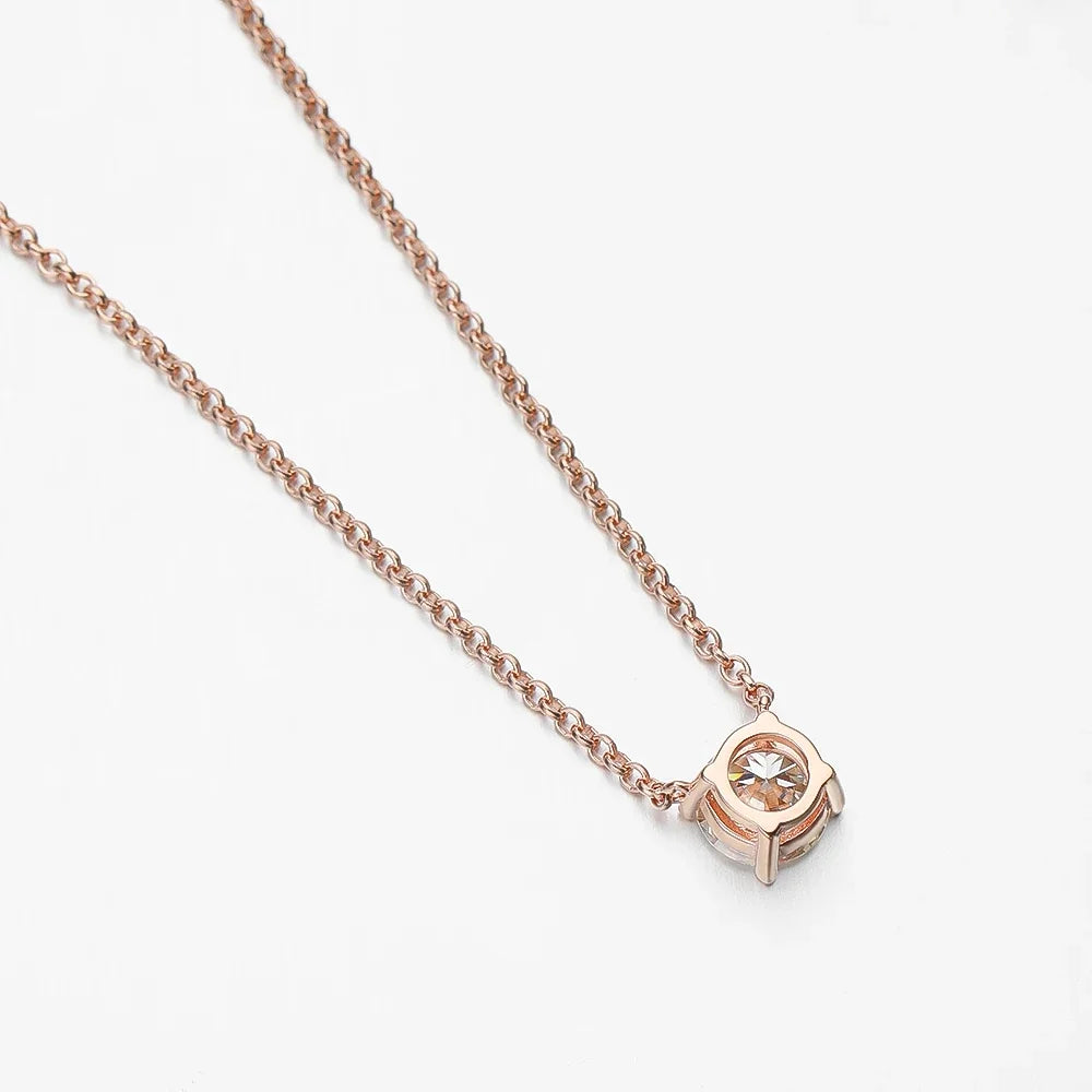 Luxury 1/2/3/5CT Real D Color Moissanite Pendant Necklace For Women Men 925 Silver Plated 18K Bridal Neck Fine Jewelry Gift